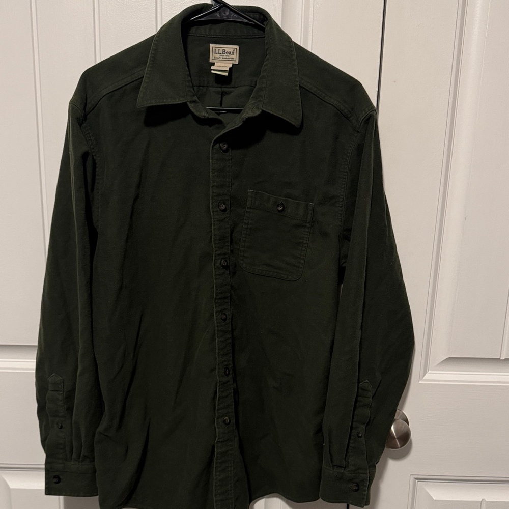 L.L. Bean Forest Green Casual Shirt